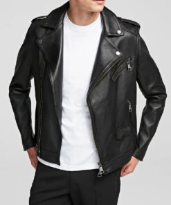Andrew Moto Black Leather Jacket