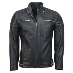 Andrew Tate Black Leather Biker Jacket