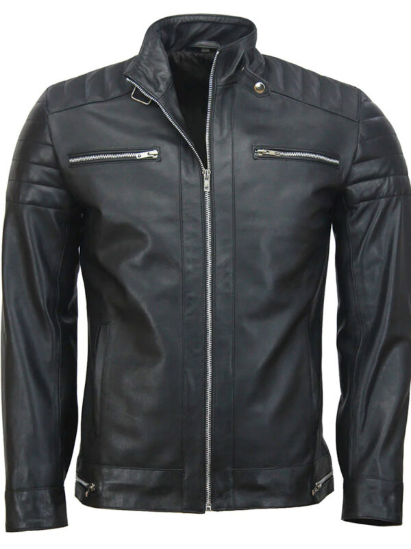 Andrew Tate Black Leather Biker Jacket