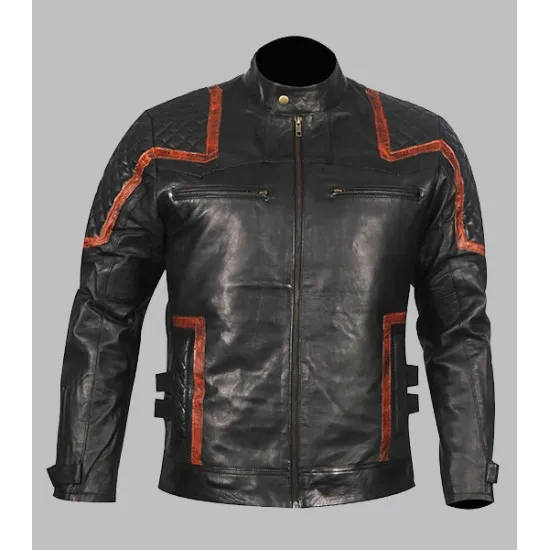 101 Vintage Distressed Motor Biker Real Leather Jacket