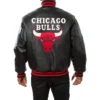 Men's Chicago Bulls Black Leather Jacket