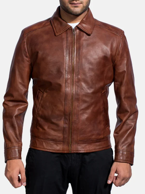 Inferno Brown Leather Jacket