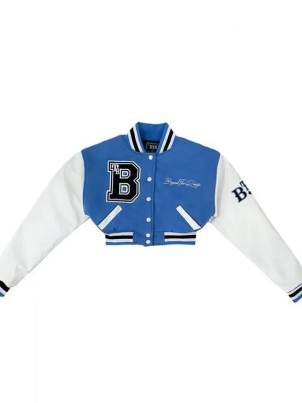 1946 Blue Cropped Letterman Jacket