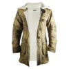 Bane Leather Buffing Brown Trench Coat Jacket