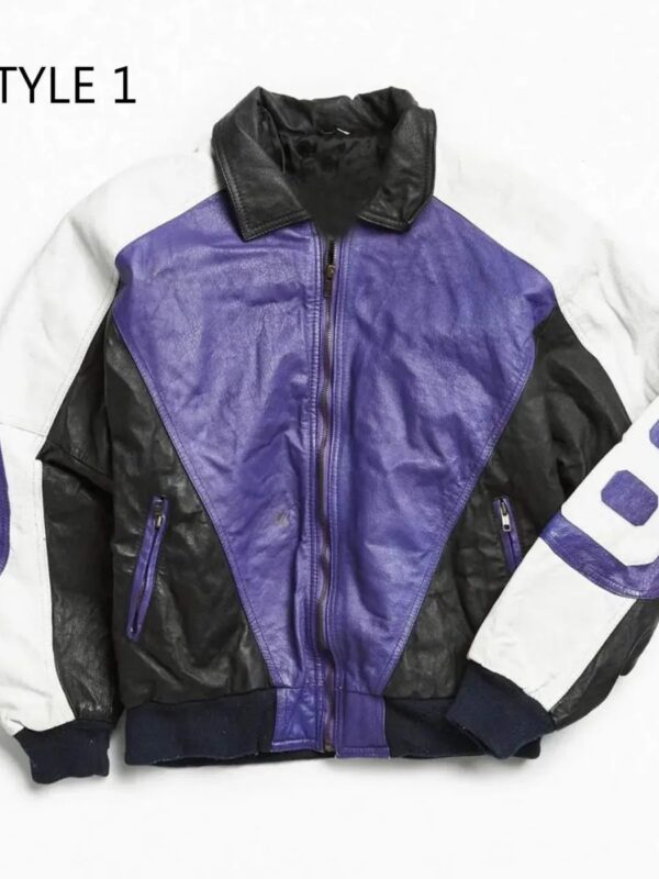 8 Ball Purple Leather Jacket