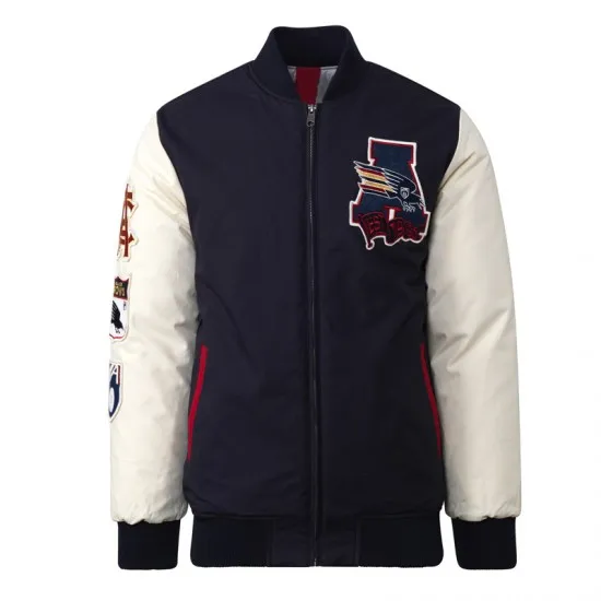 Adelaide Crows Collegiate Navy and White Varsity Jacket