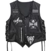 Black Label Society BLS Black Leather Biker Vest