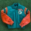 Leather Alix Earle Miami Dolphins Leather Jacket