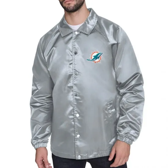 Miami Dolphins Retro Logo Coaches Jacket