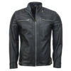 Andrew Tate Black Leather Biker Jacket