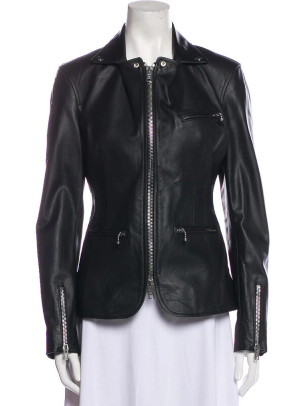 Arrow S07 Katie Cassidy Black Leather Jacket
