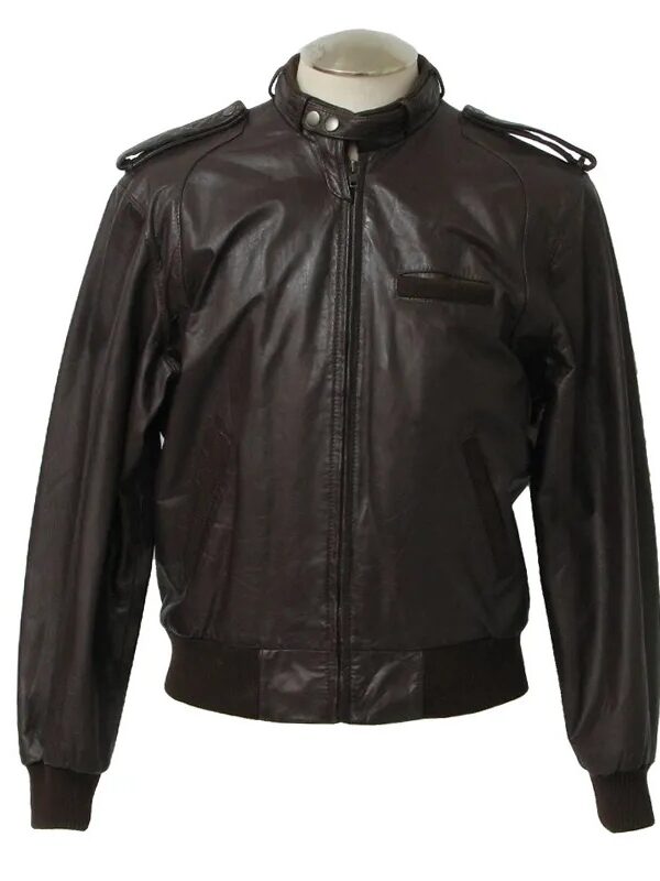1980s Members Only Leather Jacket